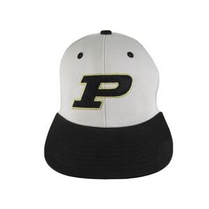 purdue boilermakers‎ Hat Cap White fitted 6 3/4 The Game Pro Gametek TPX